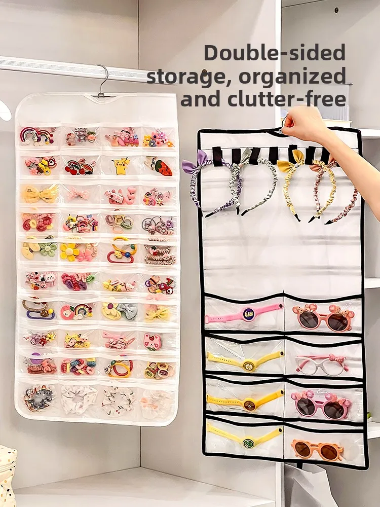 Children's Hair Accories Wall Hanging Storage Organizer Baby Girl's Hair Clips Elastic Ba Hair Hoops Watch ab Clips