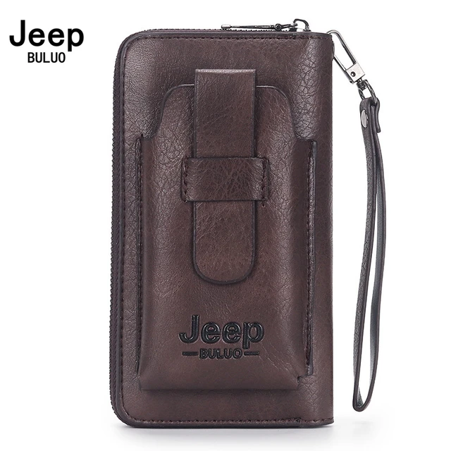 JEEP BULUO Men's Purse Clutch Bag Men Wallets Long Design Handbag New  Casual Wallet Split Leather Wallet For Man - AliExpress