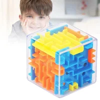 mini 3D Maze Magic Cube Six-sided Transparent Puzzle Speed Cube Rolling Ball Cubes Maze Toys For Children Stress Reliever Toys 4