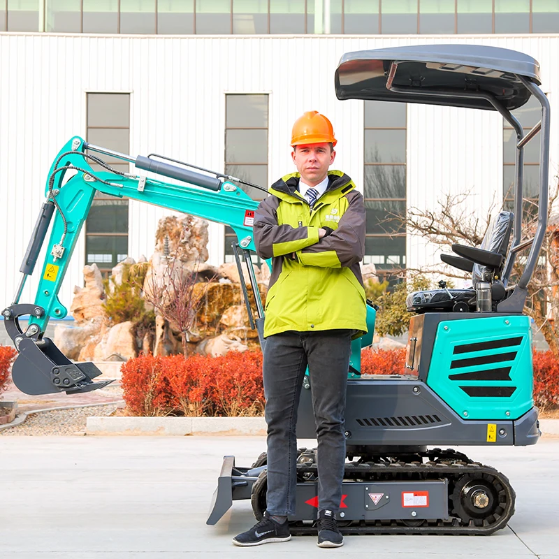 Leite Mini Piccola Famiglia Elettrica Idraulica 1000Kg Cingolata Bagger Escavatore Escavatore Macchina 1T 1.2 Ton Mini Escavatore