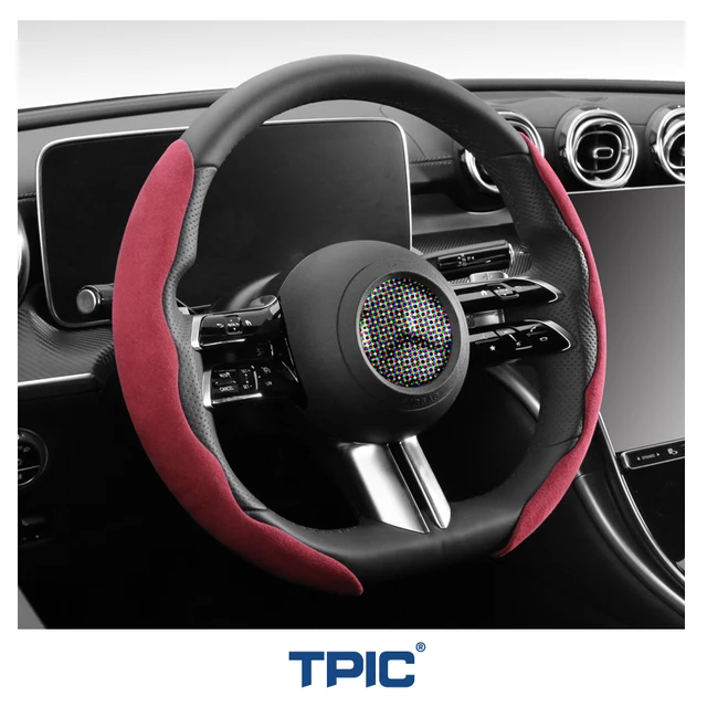 Alcantara Warp Car Steering Wheel Cover For Mercedes Benz GLK GLE W206 C200  C260 W204 W205 W211 W220 W212 W202 GLC A B C R Class - AliExpress