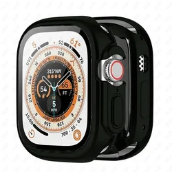 Ultra Protective Soft TPU Bumper Cover Case for Apple Watch with Screen Protector (5 black)