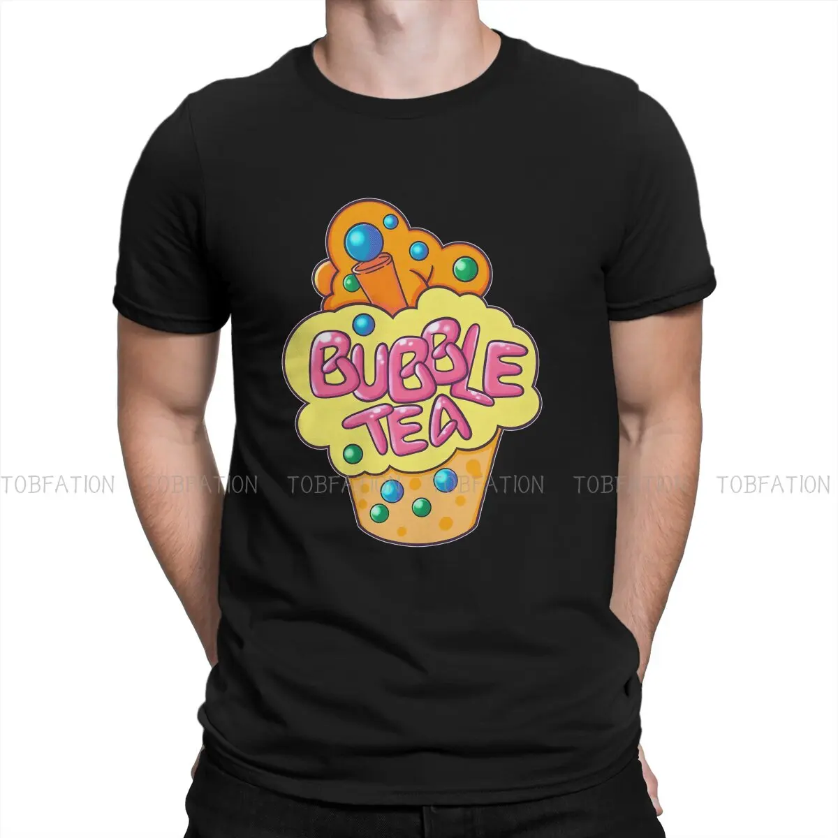 Bubble Boba Bobble Tea Graphic Tshirt Bubble Bobble Printing Top Maglietta Per Il Tempo Libero Da Uomo