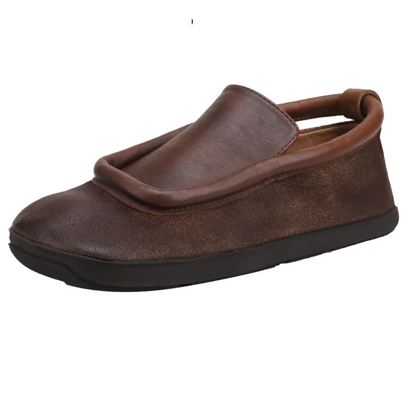 

Женские замшевые туфли на плоской подошве, повседневные туфли-оксфорды из натуральной воловьей кожи, в этническом стиле, на мягкой подошве, 1 см, 2023