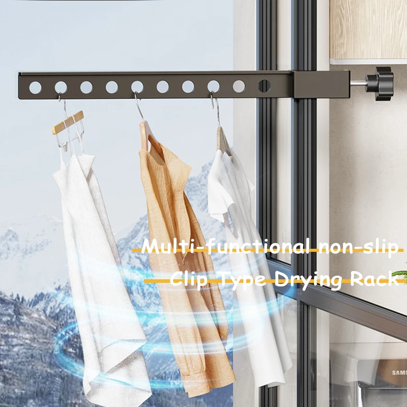 BEISHI Portable Drying Rack Wall-mounted Coat Hanger with