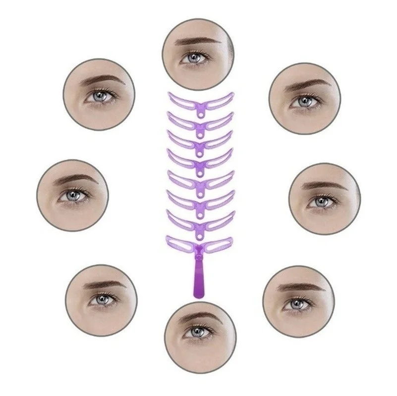 Eyebrow Shaping Template Helper Eyebrow Stencils Kit Grooming Card Defining Makeup Tools 1 Set makeup tools eyebrow stencil tool eye makeup tools