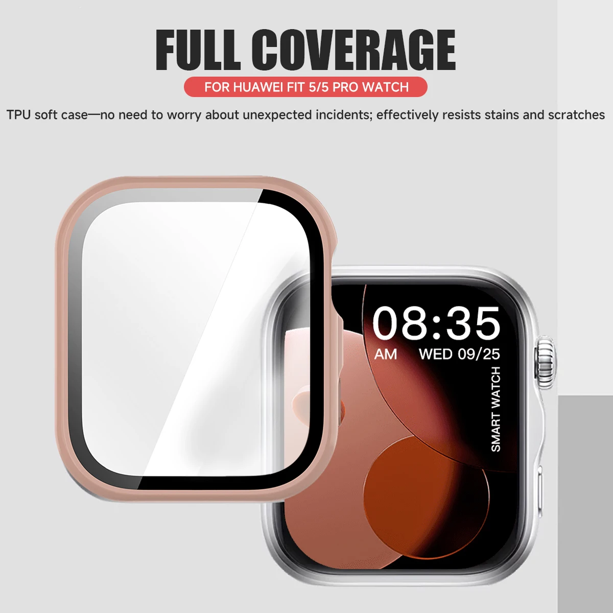 Premium Nylon Strap with Durable PC Case for Smartwatch – Tempered Glass Protection Included