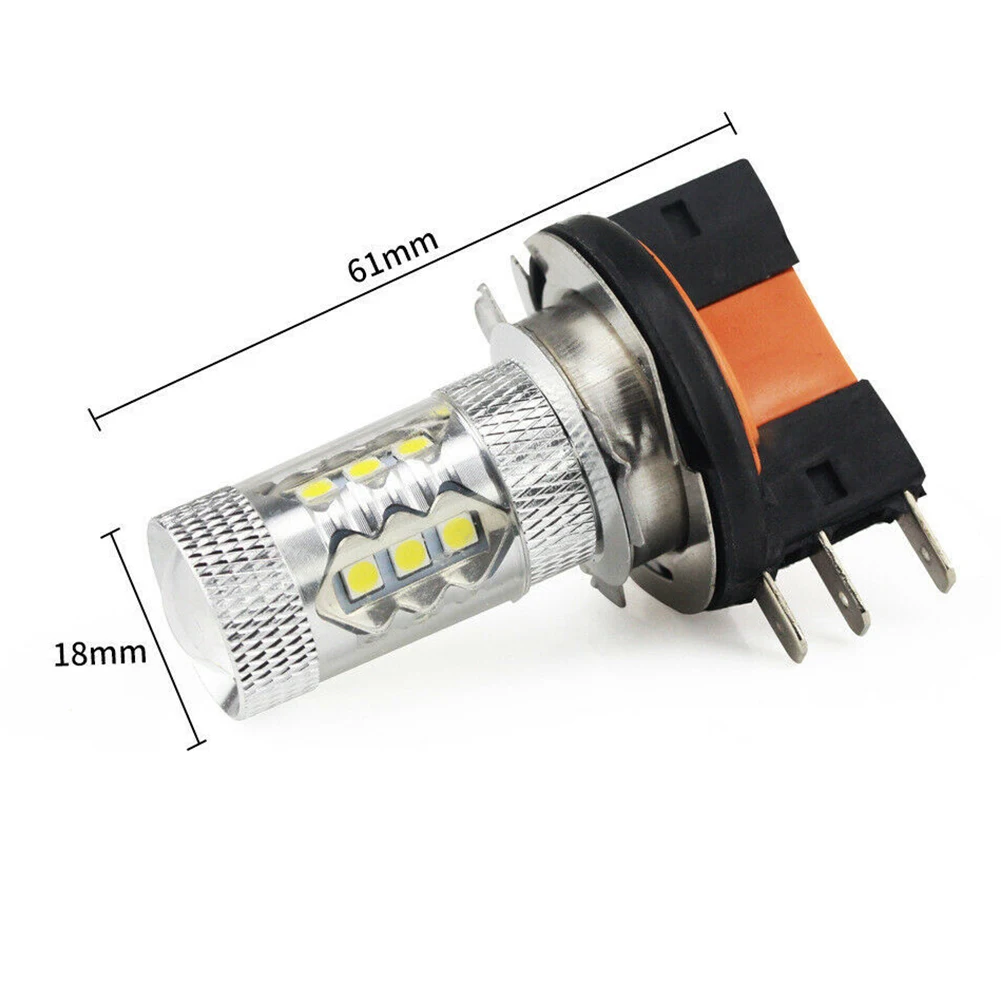 

Brand New Car Fog Lights Lights 80W Car Fog Lights DC 12V-24V H15 LED Headlight Bulb LED Lamp White Light 1100LM
