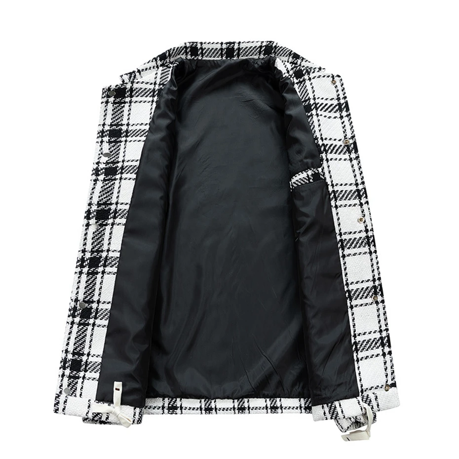 Plaid Jacket Men Plus Size 8XL 9XL Jacket Coat Spring Autumn Plaid Coat Male Fashion Casual Button Jackets Outerwear 4