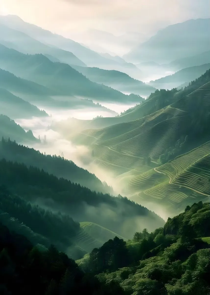 Natural Scenery Landscape Canvas Art: Sea, Mountains, and Rivers Poster