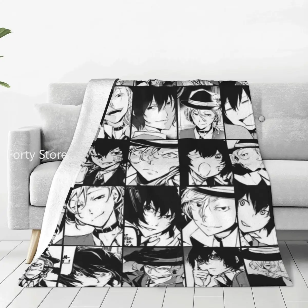

Japan Anime Collage Flannel Blanket Manga Hat Super Soft Throw Blanket for Living Room Picnic Cute Bedspread Sofa Bed Cover