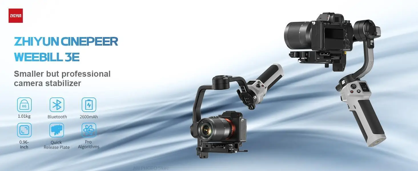Description Picture 5 of itemZHIYUN WEEBILL 3E Camera Stabilizer 3-Axis Handheld for DSLR Cameras for Film Shooting Live Streaming Interview