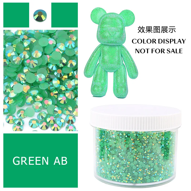 Large Box of Assorted Jelly AB Resin Non-Hot Fix Flat Back Rhinestones