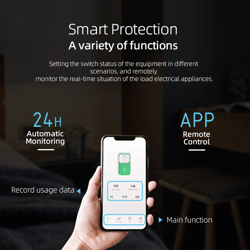 TUYA ZigBee With Metering Smart Circuit Breaker 1P 63A DIN Rail for Smart Home Wireless Remote Control Switch by Life API smart circuit breaker