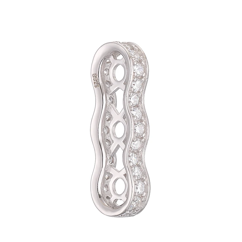 S925 Sterling SIiver 2 3 4 hole spacers separator bar, multi row Bracelet separator DIY jewelry making materials wholesales SZ24 6
