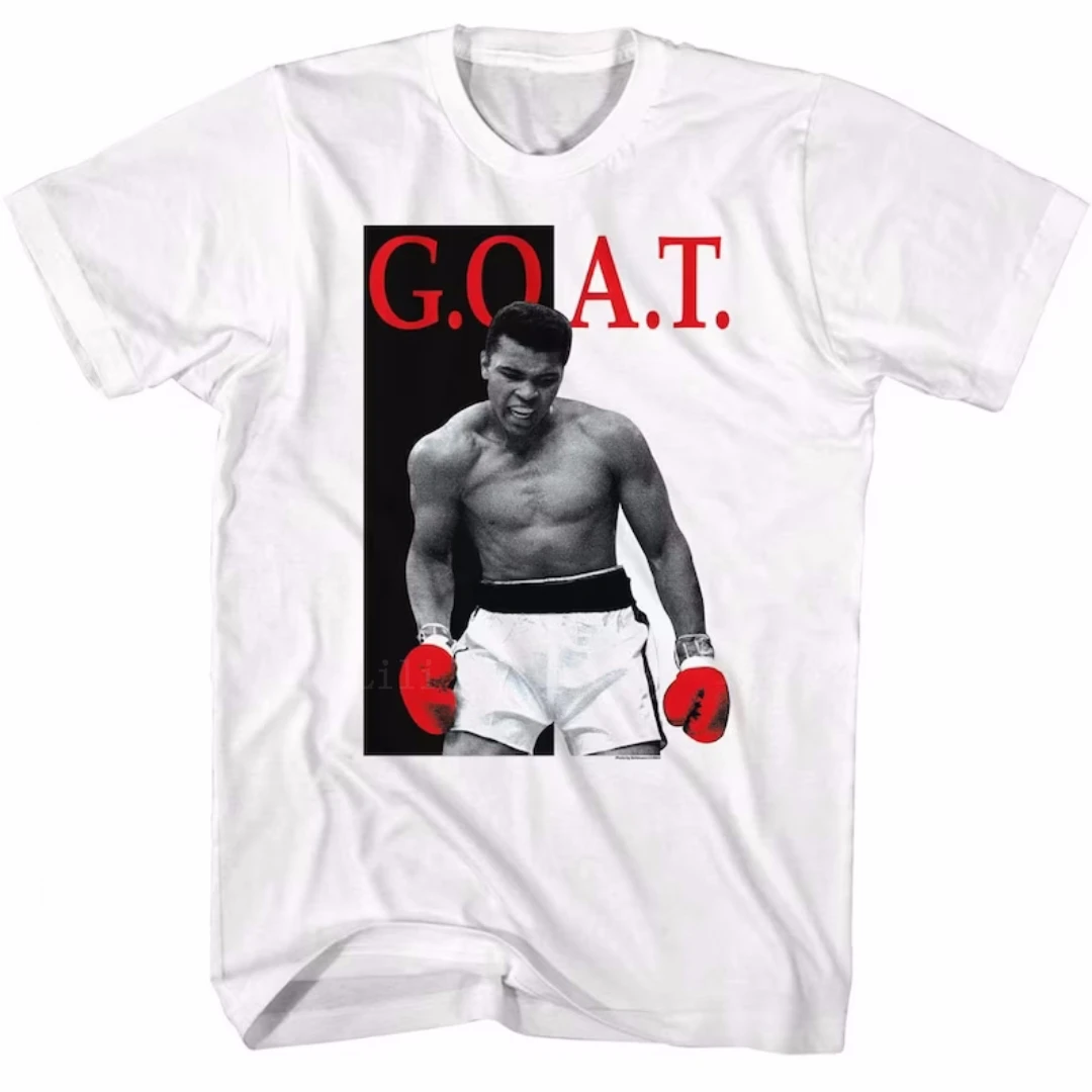 Muhammad Ali Goat White Boxing Muscle T-Shirt Da Uomo Personalizzata Estiva Calda