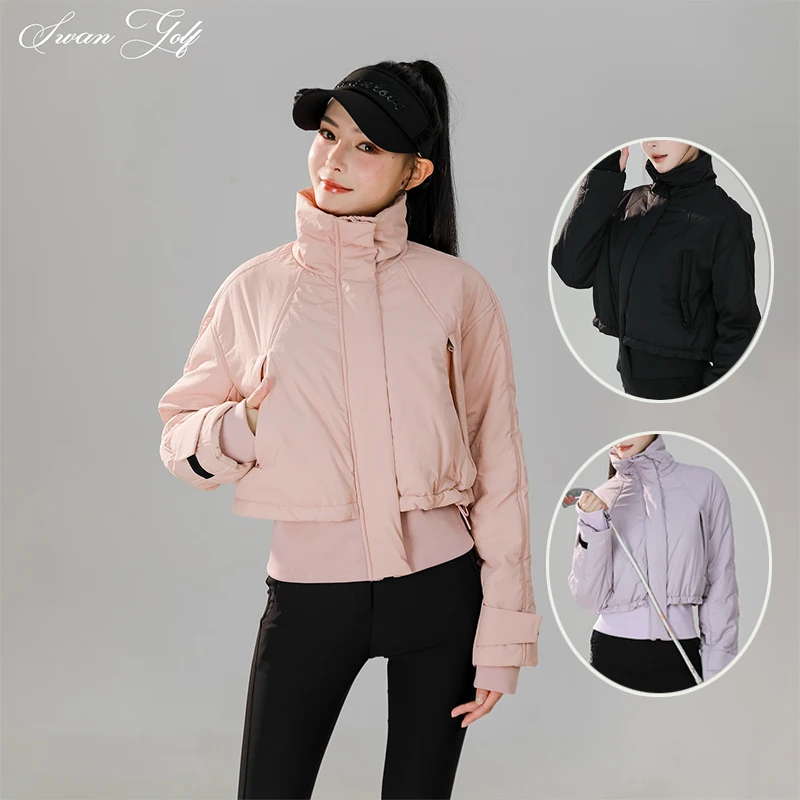SG Winter Thicken Golf Jacket for Women Keep Warm Down Sports Coat Outdoor Female Lightweight Jacket Windproof Golf Outerwear