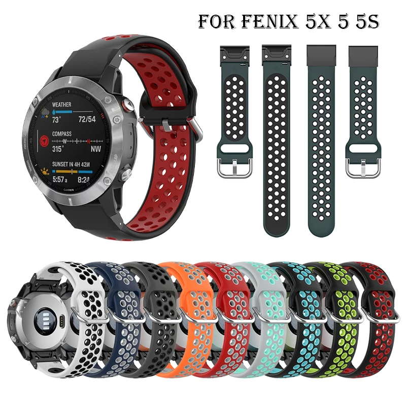 

Ремешок силиконовый для смарт-часов Garmin 5X 5 Plus Fenix 6 6X Pro 3HR 935 945 Fenix 7X 7