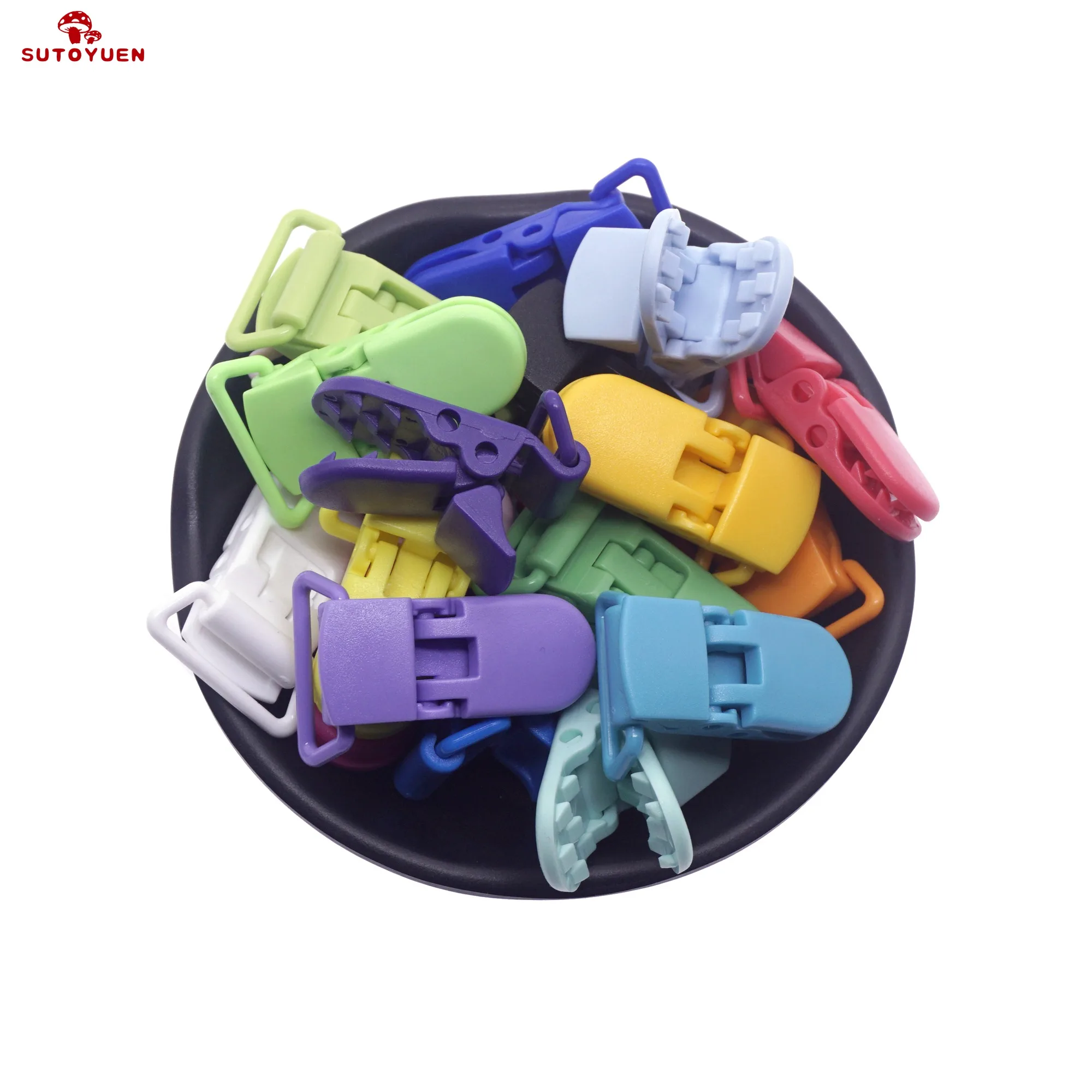 

15 цветов, 30 шт., 20 мм, KAM фирменные D-образные пластиковые зажимы, для мам, детей, детские блестящие зажимы, зажимы для детей