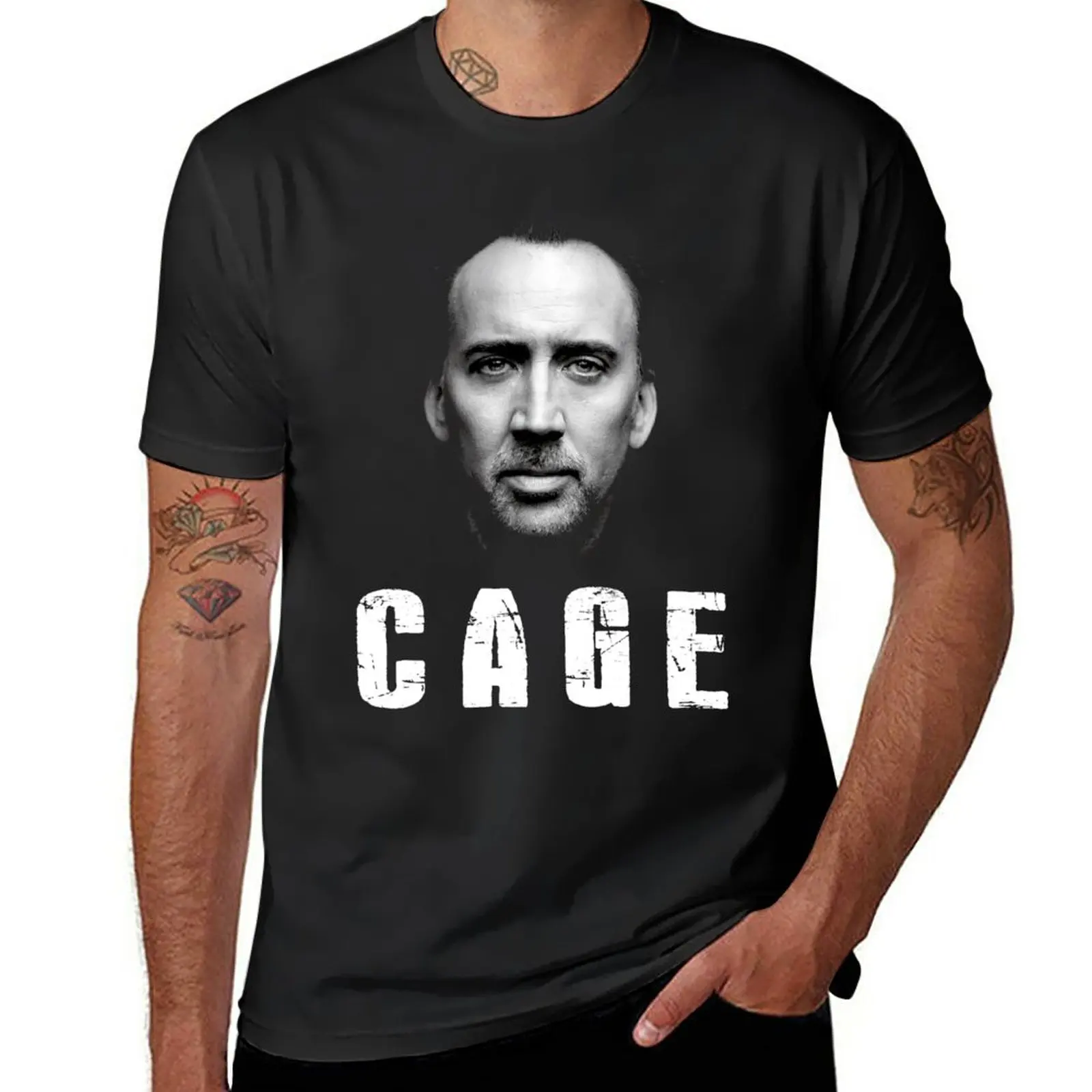 Figury Cage Iconic T-Shirt New Edition Funnys Clothes For Men