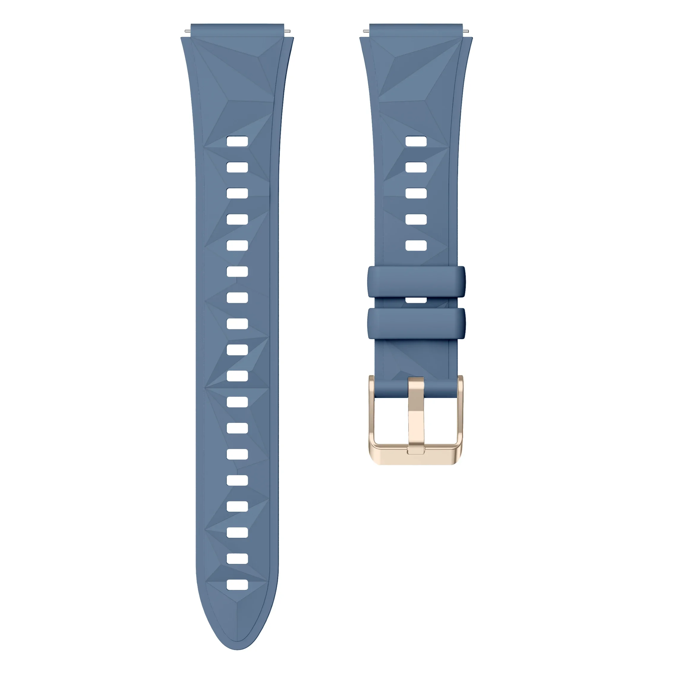 Elegant 18mm Rose Gold Buckle Watch Strap with Quick Release Mechanism