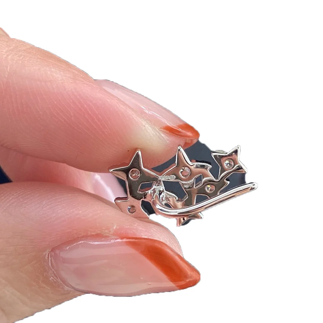 2022 Hot Brand 2022 Popular Brand Diamond Studded Seven Stars Earrings Simple And Generous Fashion Versatile Banquet