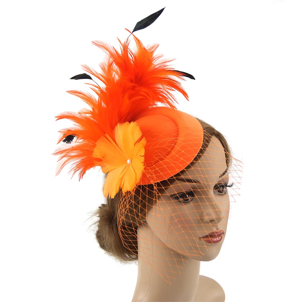 Accesorio Boda Royal Ascot Fascinador De Diadema Con Clip Y Plumas Para Mujeres - Pequeño Sombrero Para Bodas, Carreras, Ascot Sombrero Royal Ascot