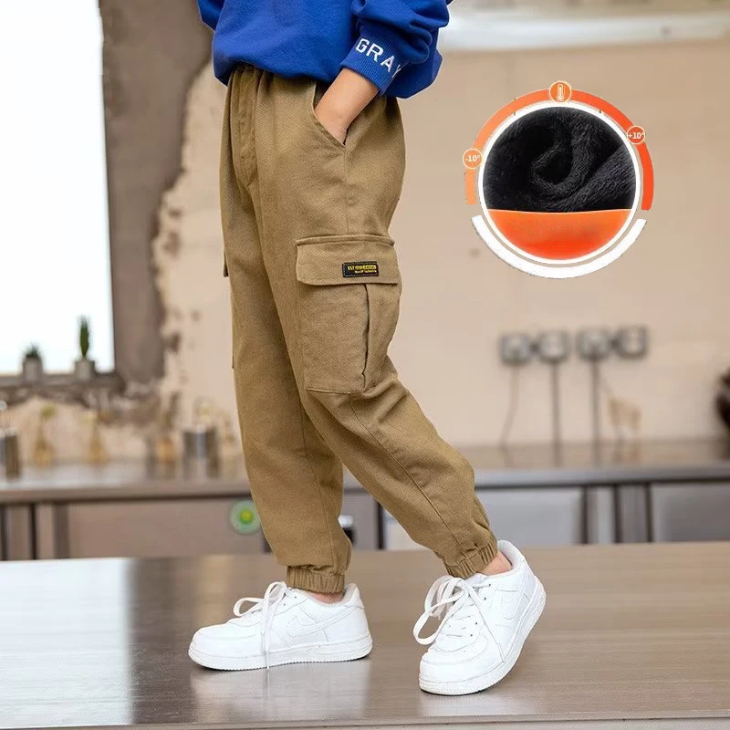 Children's Spring And Autumn Workwear Pants Fashionable And Handsome Boys' Autumn Winter Clothing Trendy Pants Big Boys