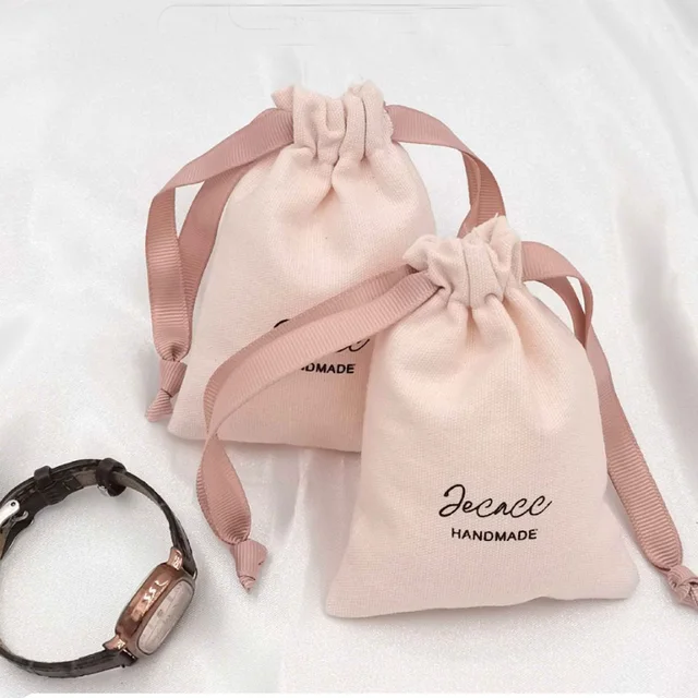 Pink Cotton Gift Bags