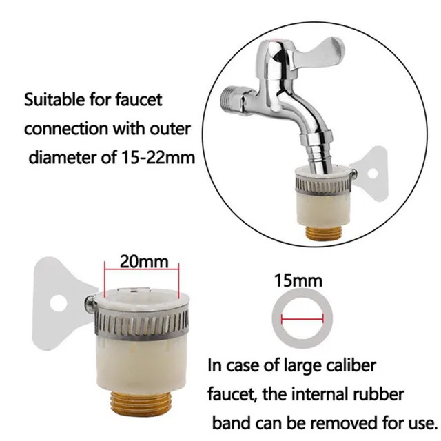 Univerzális Konyhai Tömlő Adapter Fém Csaptelepcsatlakozó Keverő Csőcsövek Illesztő Kerti Öntözős Szerszámok - Image 2