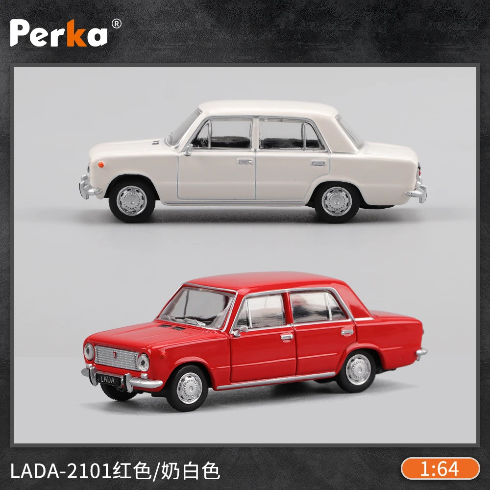 Perka 1/64 Classic Old Car The Former Soviet LADA2101 Car Alloy Motor Vehicle Diecast Metal Model Kids Xmas Gift Toys for Boys 