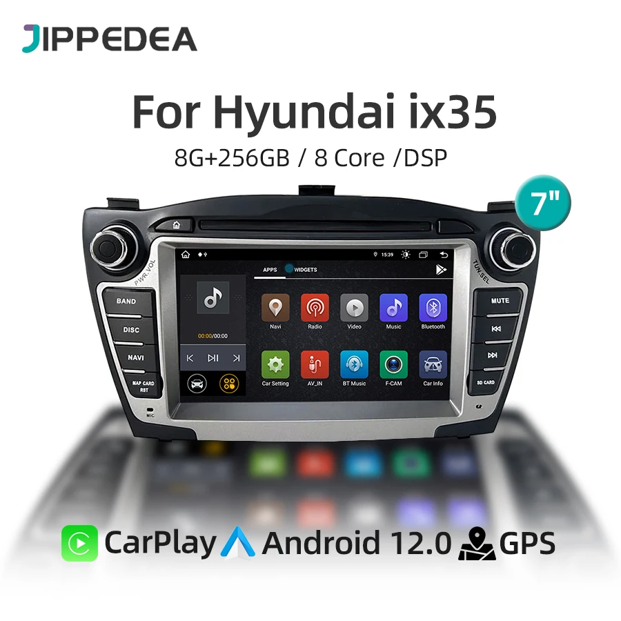 

Android 12.0 Car Multimedia Player CarPlay 4G WiFi GPS Navigation Stereo Radio IPS Screen For Hyundai Tucson 2 LM IX35 2009-2015