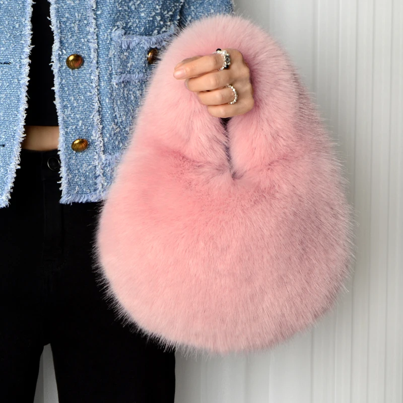 Autumn And Winter Fashion New Plush Shoulder Bag Simple Casual Versatile High-end Women Trendy Underarm Hobo Bags