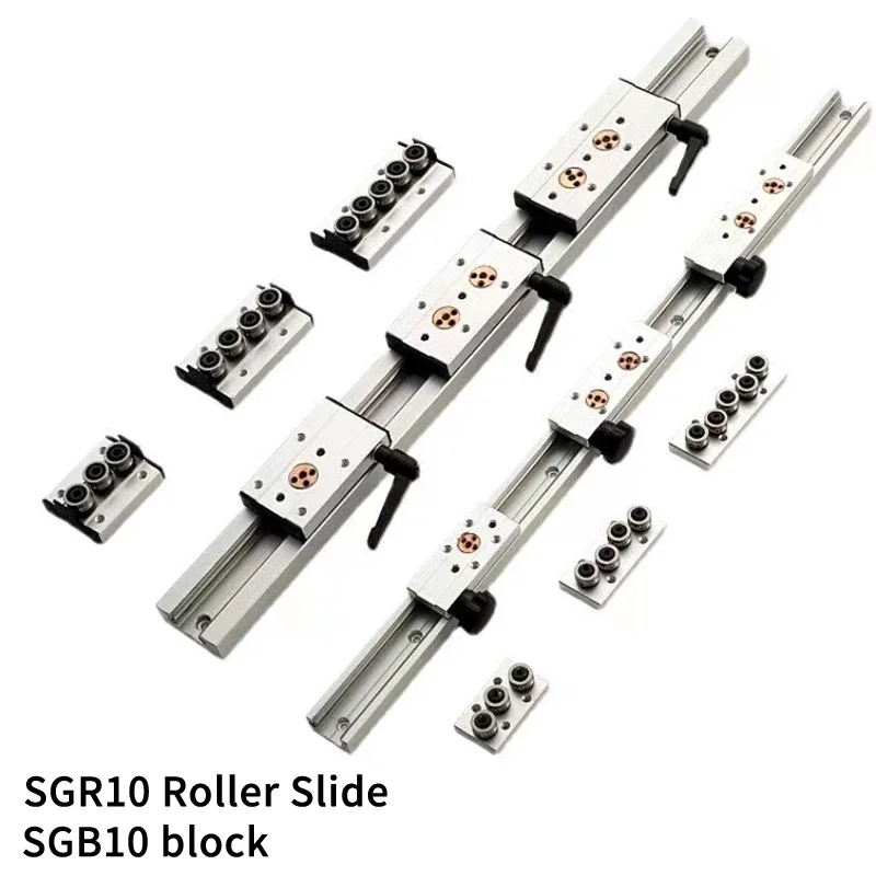 Guia Linear de Eixo Duplo Integrado Corrediça de Rolo Sgr10 Bloco Guia Guia para Trabalhar Madeira Comprimento 200 300 500 600 800 900 28 mm