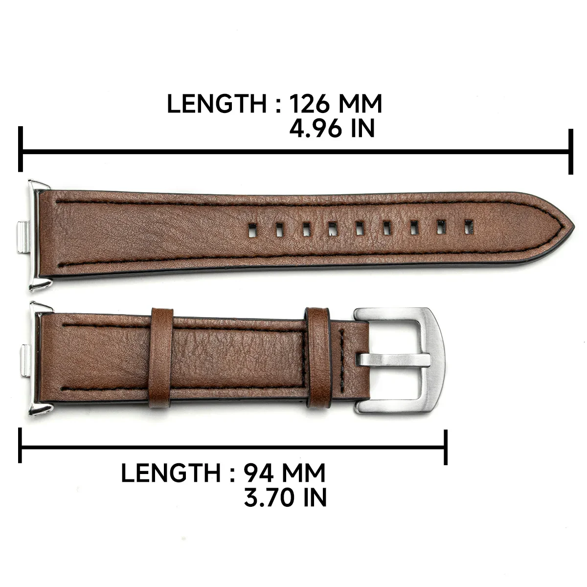 Premium Leather Strap with Metal Interface