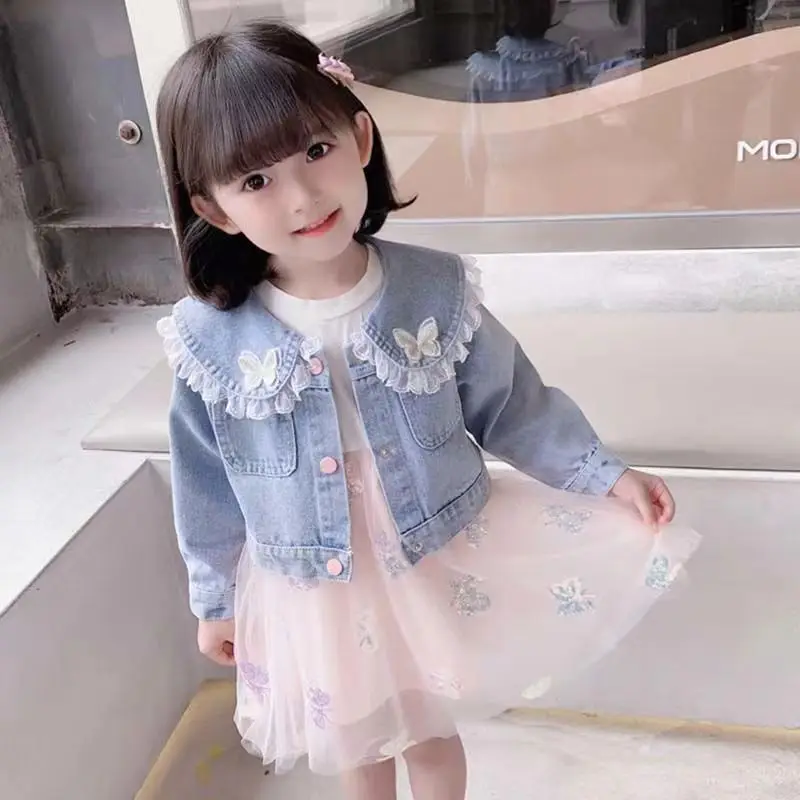 Denim Jacket Girls Dressy Jacket Kids Girl Clothes Outfits Set