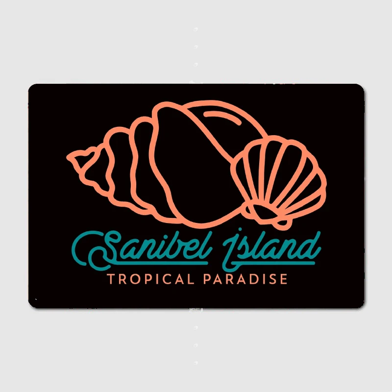 Sanibel Island Tropical Paradise Poster Metal Tin Sign Truck Indoor And Outdoor Home Bar Coffee Kitchen Wall Decoration