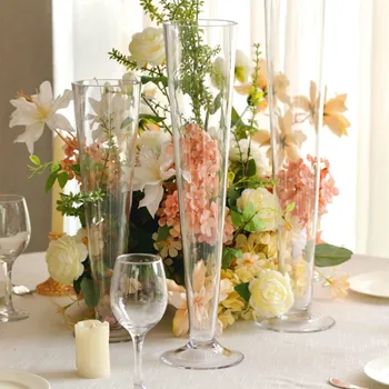 Clear Trumpet Vases Room Decor 24 4