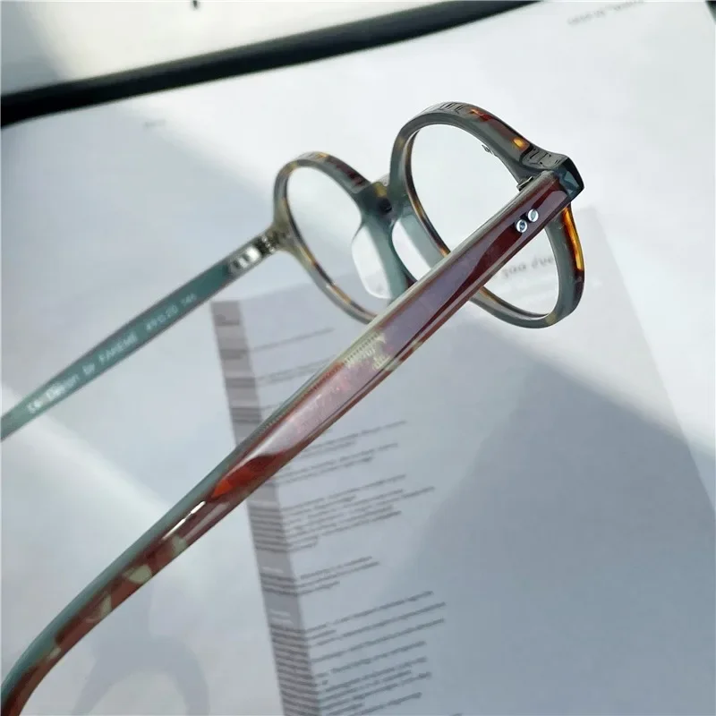 Retro Myopie Brille Frauen Kleine Runde Rahmen Anti Blau Licht Männer Künstlerische Rahmen Gläser 0 Bis -4,0 – Detail 8