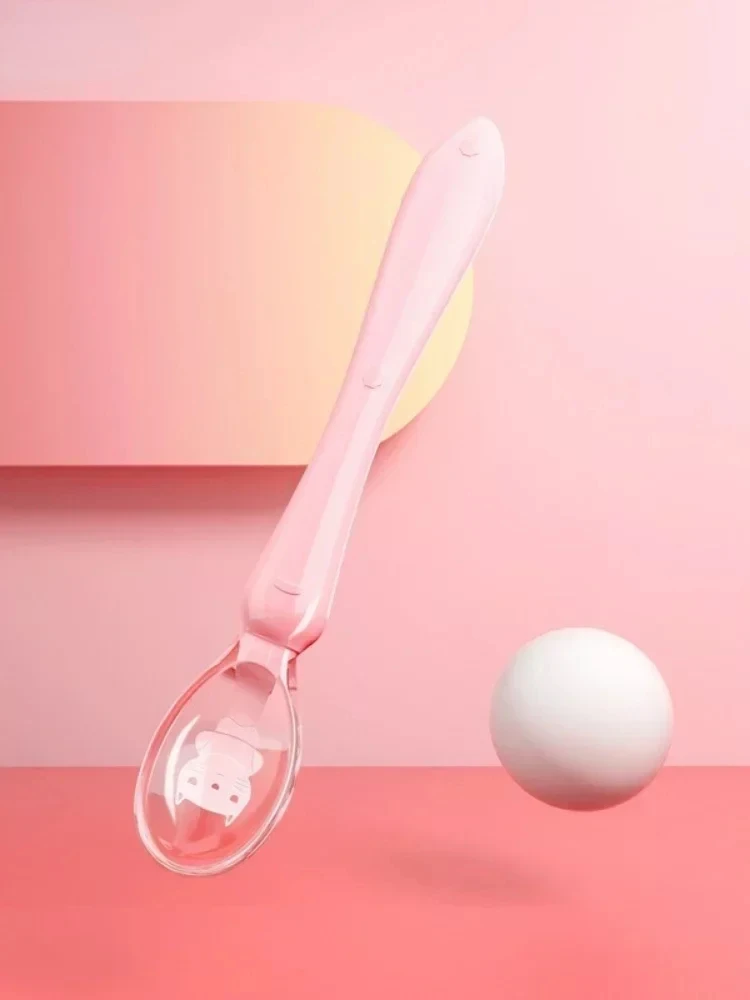 Baby Feeding Spoons Soft Silicone Training Spoon Feeder Learn To Eat Drinking Water for Toddler Children Flatware Utensils