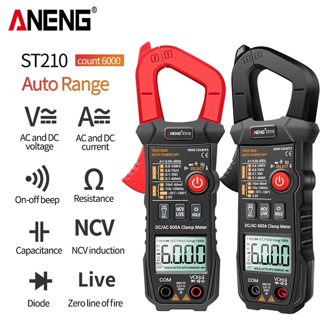 ANENG ST210 pinza amperimetrica ac/dc tester profesional