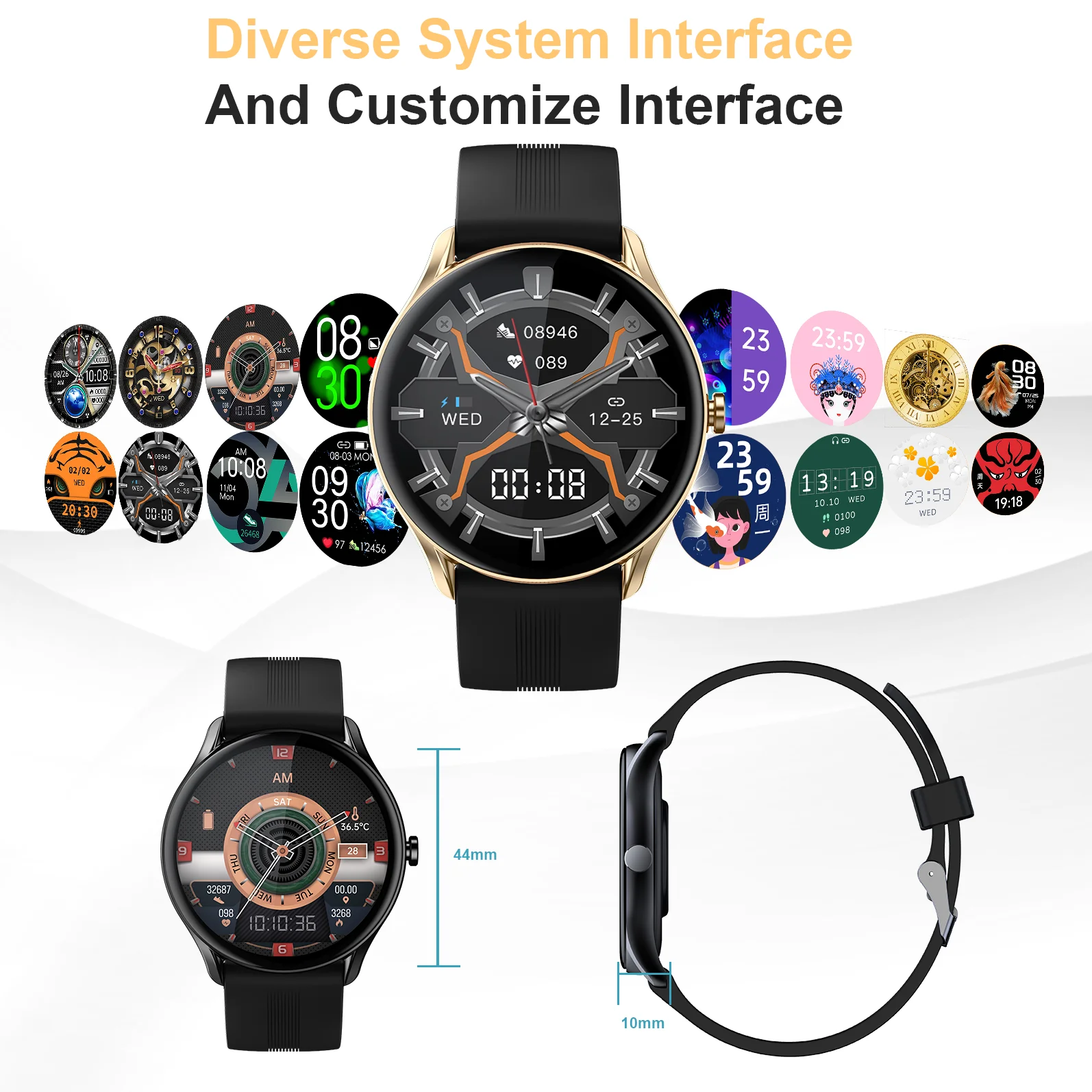 2022 L1 Smart Watch Men Bluetooth Call Full Touch Screen 1.32 Inch HD Sport Lady Fitness Bracelet Custom Watch  Sleep Heart Rate