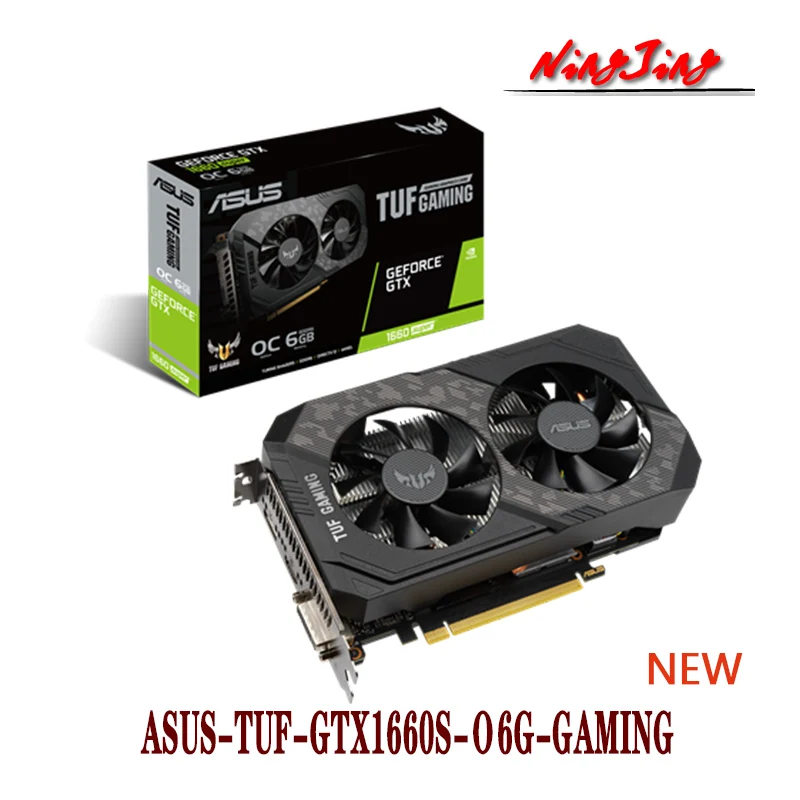 ASUS GTX1660TI GeForce GTX 1660 12nm 6G GDDR6 192bit  Support AMD Intel Desktop CPU  NEW external graphics card for pc Graphics Cards