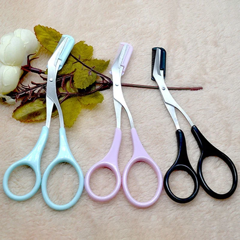 Eyebrow Trimmer Set 1pcs Scissors Comb Razor Clips