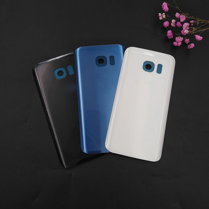 Replacement Battery Back Cover Rear Panel Door Housing Case with Logo for Samsung Galaxy S7 and S7 Edge