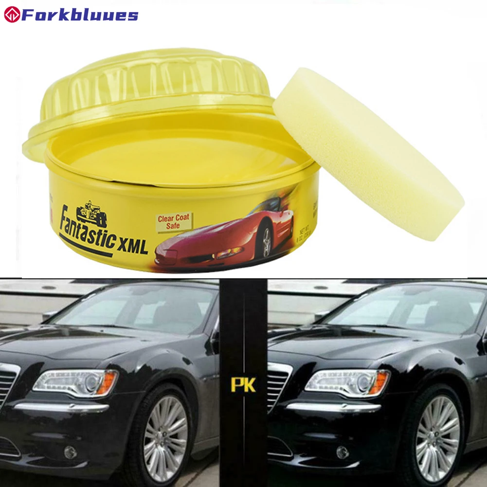 Car Wax 230g Carnauba Paste Car Wax High-Gloss Shine Auto Cleaning Polish Auto Detailing Lasting Super Hydrophobic Scratch Removal