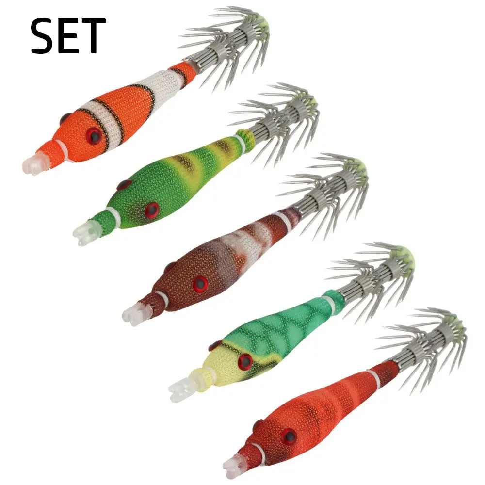 Description Picture 2 of item5Pcs/Pack 3.3g 60mm Artificial Squid Baits Soft Squid Hooks Lure Jig Micro Floating Fishhooks