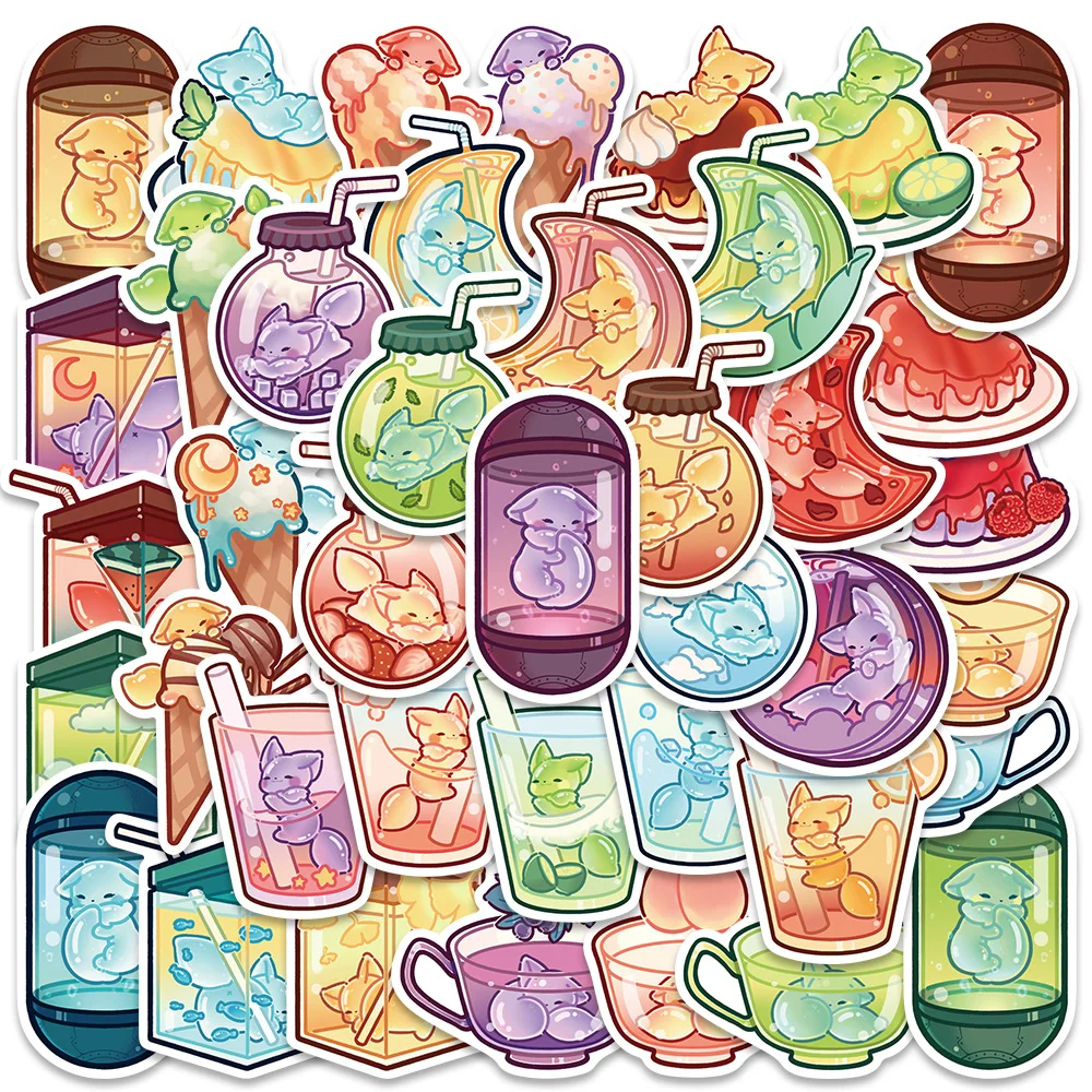 

10/40Pcs Cute Jelly Little Fox Stickers Cartoon DIY Decals For Kids Notebook Scrapbook Phone Stickers Decals Child's Gifts