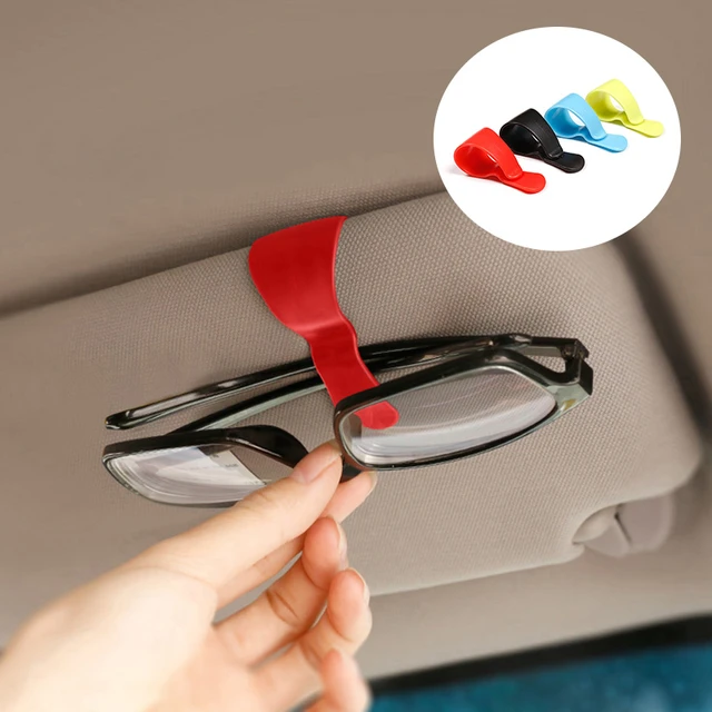 Car Sun Visor Glasses Clip Sunglasses Holder ABS Eyeglasses Case Card  Ticket Clip Auto Interior Organizer Car Accessories - AliExpress