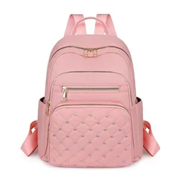Chic Women's Large - Capacity Multi - Purpose Travel Backpack - 14 inches (KM1425--pin)